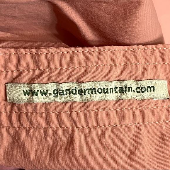 Gander Mtn Shirt Mens XL Peach Performance Fishing Vented Cargo Short Sleeve - Picture 10 of 13